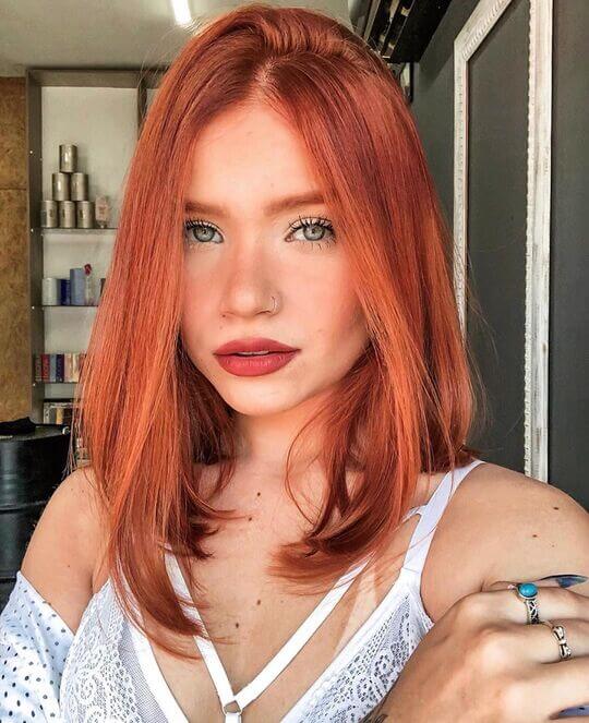 Рыжее каре