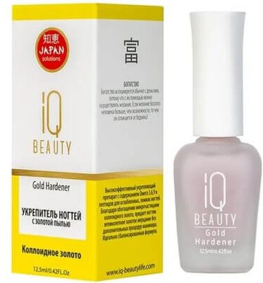 IQ Beauty, Укрепитель для ногтей Gold Hardener с коллоидным золотом