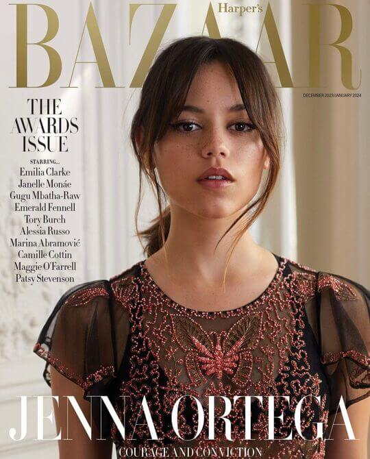 Дженна Ортега на обложке Harper's Bazaar