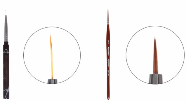 Тонкие кисти от Roubloff №00 и Patrisa Nail