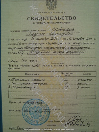 Свидетельство о повышении квалификации эксперта сайта