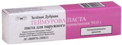• Паста или спрей Теймурова